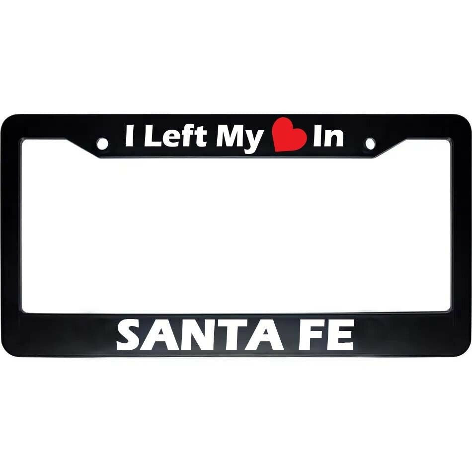 Santa Fe Novelty License Plate Frame | USA Made Black Car Accessory