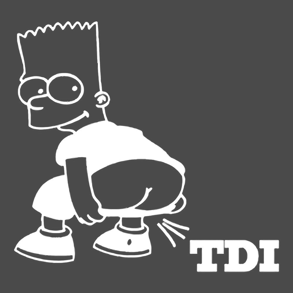 Bart farting TDI Vinyl Decal Sticker