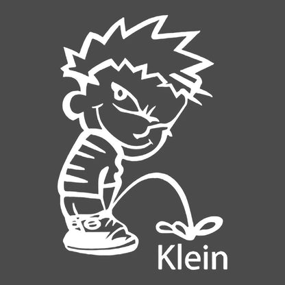 Calvin pisses Klein Vinyl Decal Sticker