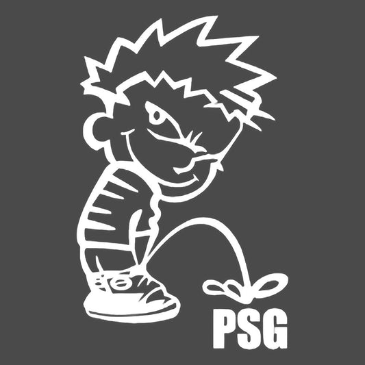 Calvin pisses PSG PARIS Humorous Vinyl Decal Sticker