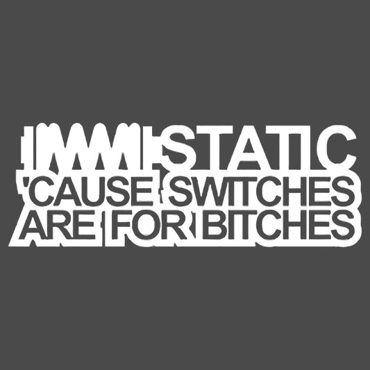 JDM Static cause Switches are for Bitches Vinyl Decal Sticker