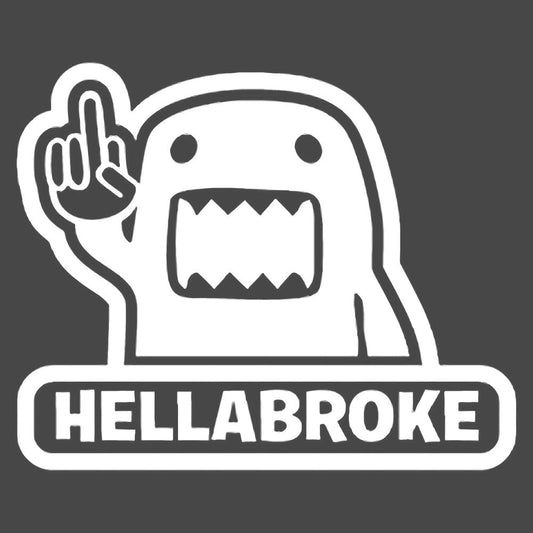 JDM Domo HELLABROKE Vinyl Decal Sticker