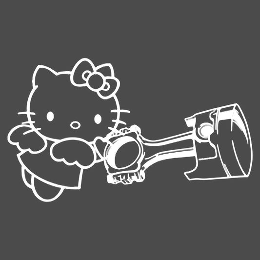 JDM Hello Kitty Piston Vinyl Decal Sticker