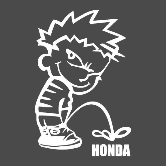 Calvin pisses HONDA Humorous Vinyl Decal Sticker