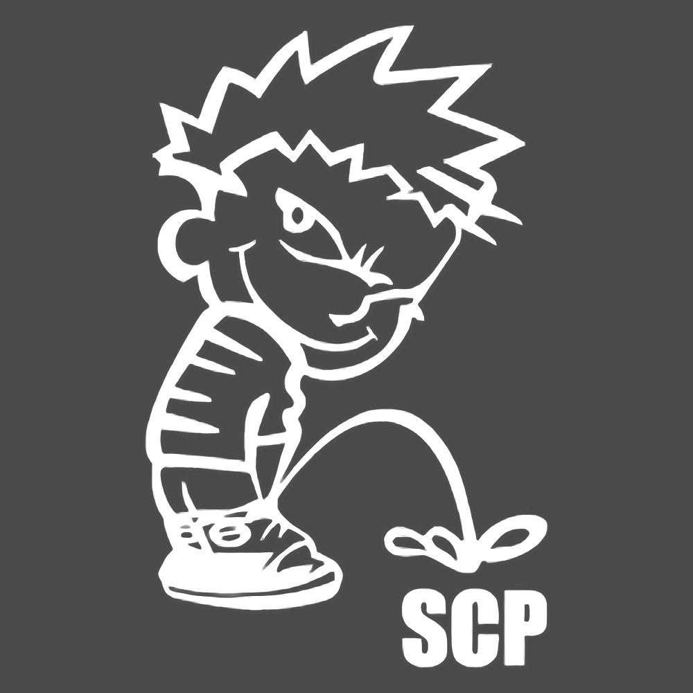 Calvin pisses SPORTING CP Humorous Vinyl Decal Sticker