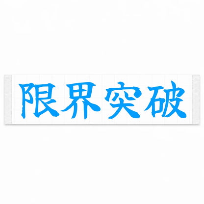 Break the Limits Japanese Kanji JDM Vinyl Decal Sticker - Blue Color