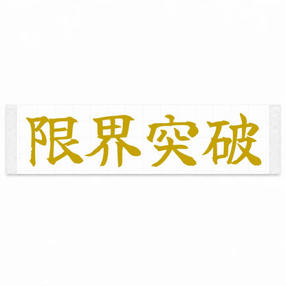 Break the Limits Japanese Kanji JDM Vinyl Decal Sticker - Gold Color