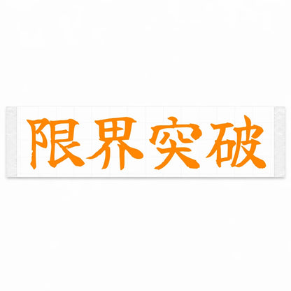 Break the Limits Japanese Kanji JDM Vinyl Decal Sticker - Orange Color