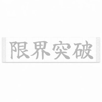 Break the Limits Japanese Kanji JDM Vinyl Decal Sticker - Silver Color