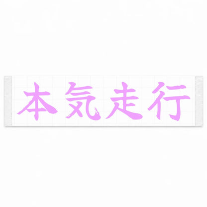 Serious Driving Japanese Kanji JDM Vinyl Decal Sticker - Pink Color
