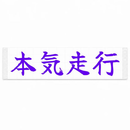 Serious Driving Japanese Kanji JDM Vinyl Decal Sticker - Purple Color