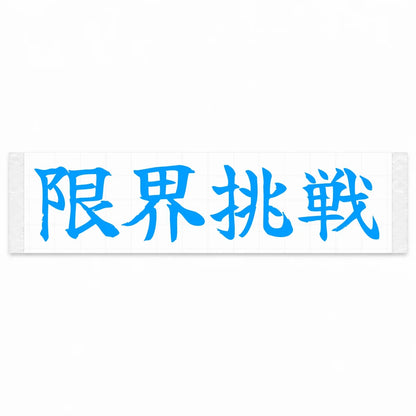 Challenge the Limit Japanese Kanji JDM Vinyl Decal Sticker - Blue Color