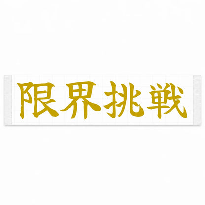 Challenge the Limit Japanese Kanji JDM Vinyl Decal Sticker - Gold Color