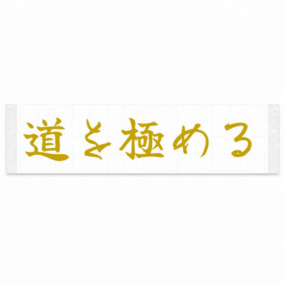 Master the Road Japanese Kanji JDM Vinyl Decal Sticker - Gold Color