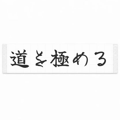 Master the Road Japanese Kanji JDM Vinyl Decal Sticker - Matte Black Color