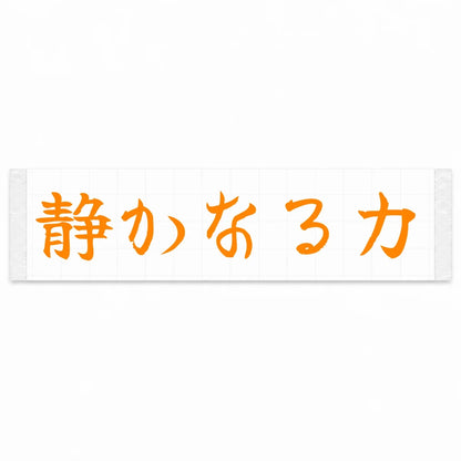 Quiet Power Japanese Kanji JDM Vinyl Decal Sticker - Orange Color