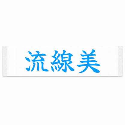 Streamlined Beauty Japanese Kanji JDM Vinyl Decal Sticker - Blue Color