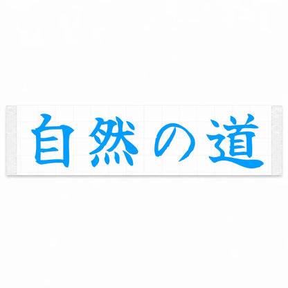 Nature's Road Japanese Kanji JDM Vinyl Decal Sticker - Blue Color