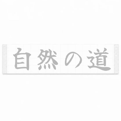 Nature's Road Japanese Kanji JDM Vinyl Decal Sticker - Silver Color