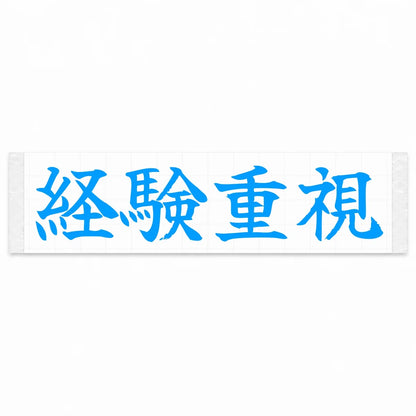 Experience Matters Japanese Kanji JDM Vinyl Decal Sticker - Blue Color