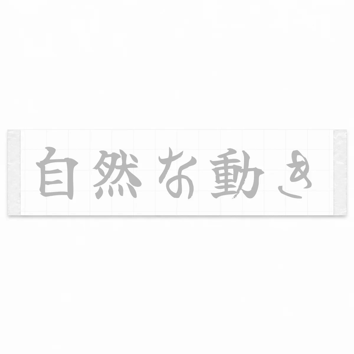 Natural Movement Japanese Kanji JDM Vinyl Decal Sticker - Silver Color