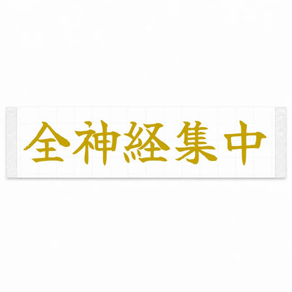 Complete Focus Japanese Kanji JDM Vinyl Decal Sticker - Gold Color