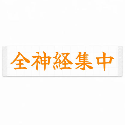 Complete Focus Japanese Kanji JDM Vinyl Decal Sticker - Orange Color