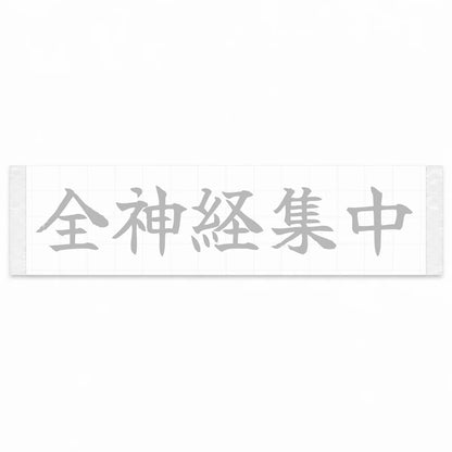 Complete Focus Japanese Kanji JDM Vinyl Decal Sticker - Silver Color