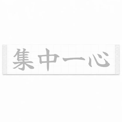 Total Focus Japanese Kanji JDM Vinyl Decal Sticker - Silver Color