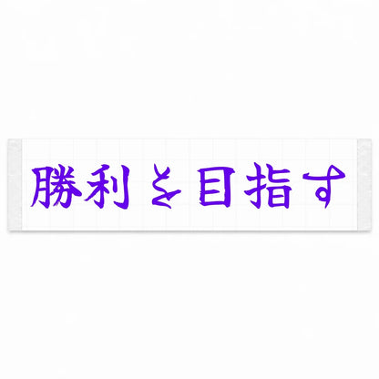 Aim for Victory Japanese Kanji JDM Vinyl Decal Sticker - Purple Color