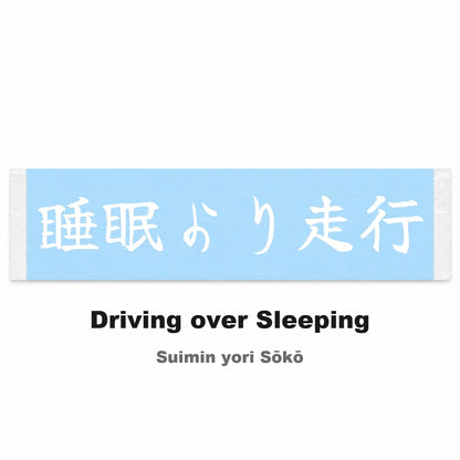 Driving Over Sleeping Japanese Kanji JDM Vinyl Decal Sticker - Image 2