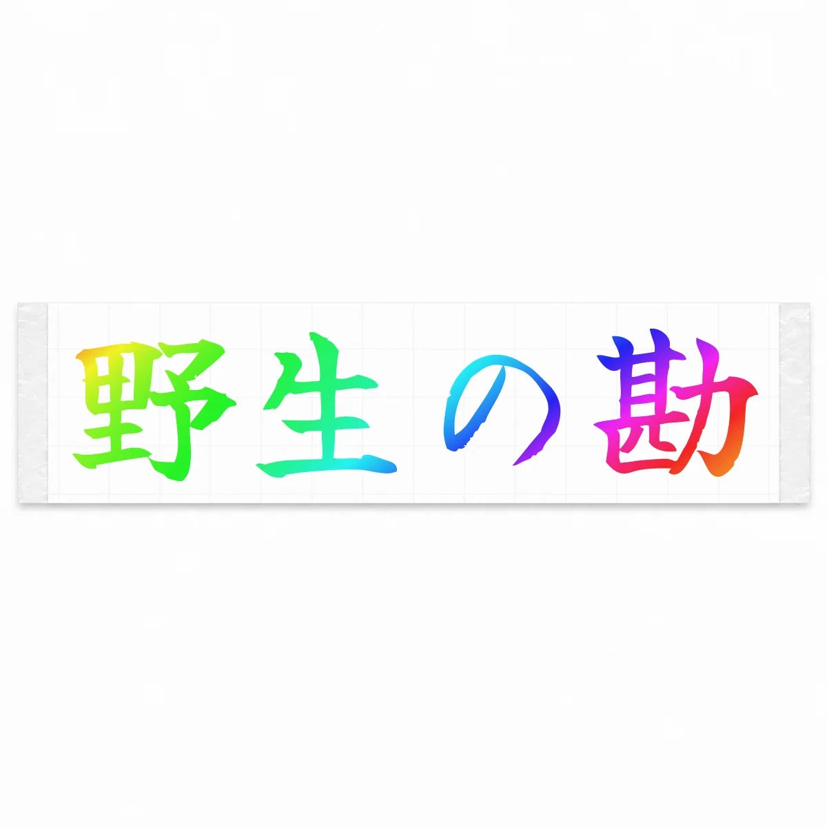 Wild Instinct Japanese Kanji JDM Vinyl Decal Sticker - Rainbow Oil Slick Color