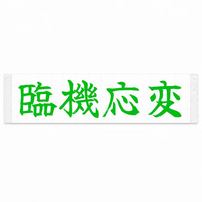 Adapt on the Fly Japanese Kanji JDM Vinyl Decal Sticker - Green Color