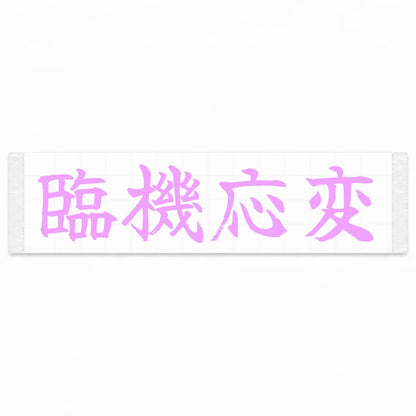 Adapt on the Fly Japanese Kanji JDM Vinyl Decal Sticker - Pink Color