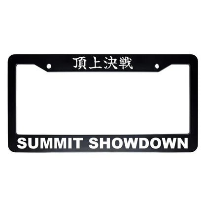 Summit Showdown ABS Black Plastic Kanji Japanese License Plate Frame - White Text
