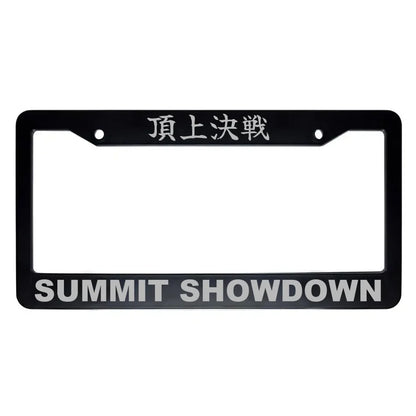 Summit Showdown ABS Black Plastic Kanji Japanese License Plate Frame - Silver Text