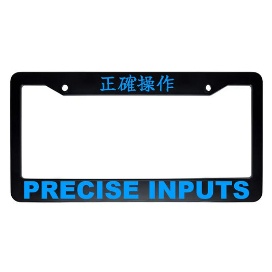 Precise Inputs ABS Black Plastic Kanji Japanese License Plate Frame - Blue Text