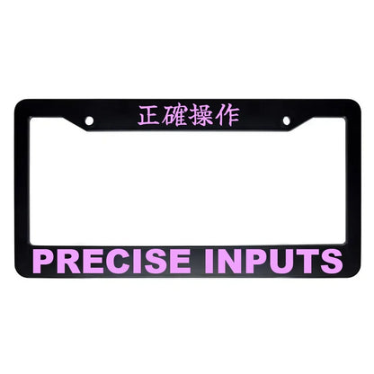 Precise Inputs ABS Black Plastic Kanji Japanese License Plate Frame - Pink Text