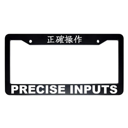 Precise Inputs ABS Black Plastic Kanji Japanese License Plate Frame - White Text