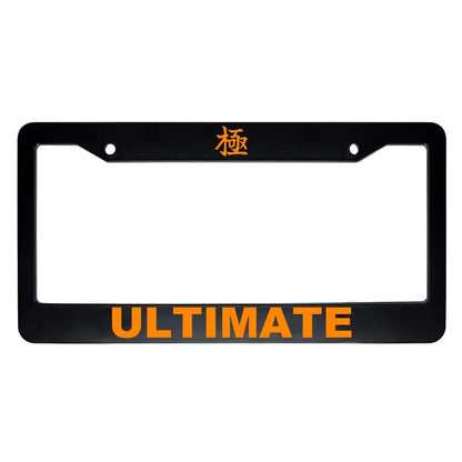 Ultimate ABS Black Plastic Kanji Japanese License Plate Frame - Orange Text