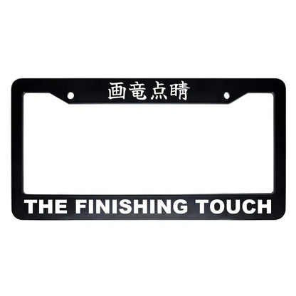 The Finishing Touch ABS Black Plastic Kanji Japanese License Plate Frame - White Text