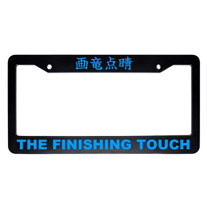 The Finishing Touch ABS Black Plastic Kanji Japanese License Plate Frame - Blue Text
