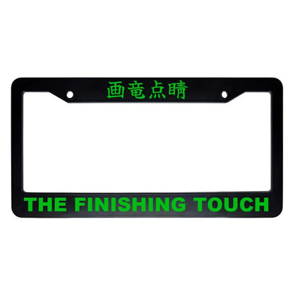 The Finishing Touch ABS Black Plastic Kanji Japanese License Plate Frame - Green Text