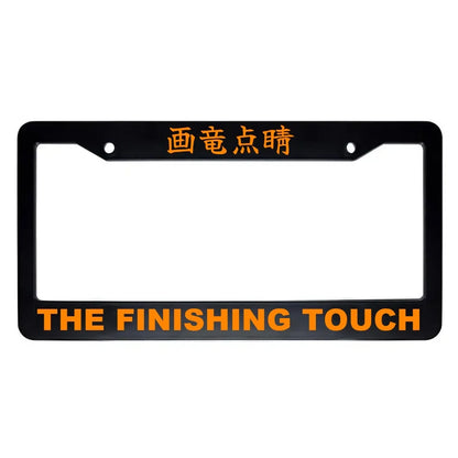 The Finishing Touch ABS Black Plastic Kanji Japanese License Plate Frame - Orange Text