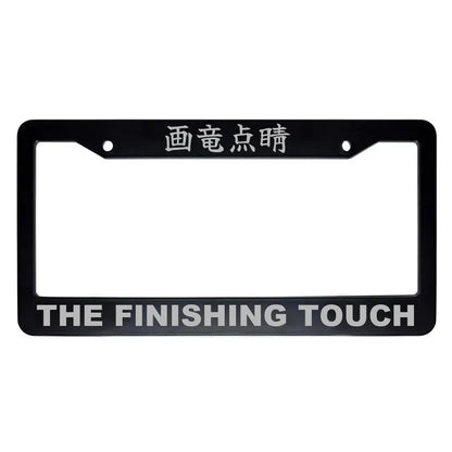 The Finishing Touch ABS Black Plastic Kanji Japanese License Plate Frame - Silver Text