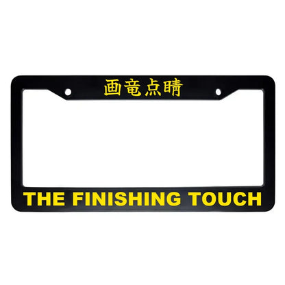 The Finishing Touch ABS Black Plastic Kanji Japanese License Plate Frame - Yellow Text