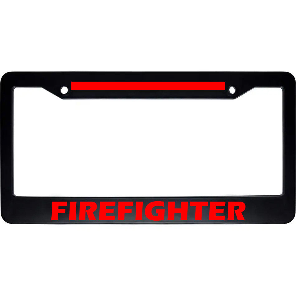 Firefighter Thin Red Line License Plate Frame