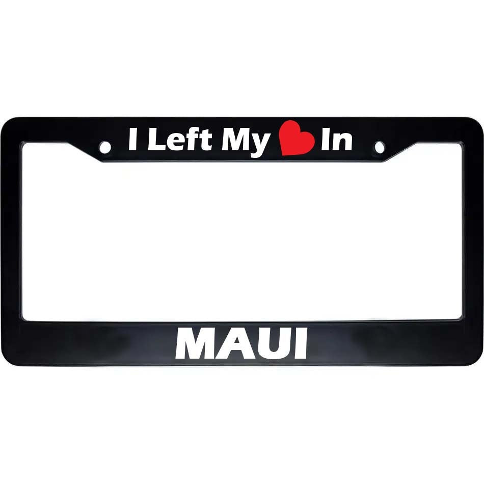 Maui License Plate Frame | Black Car Auto Accessories