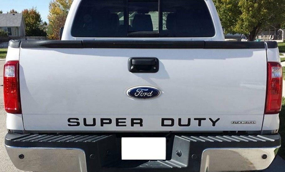Black Thin Vinyl Super Duty Letter Inserts Sticker For 2008 2009 2010 2011 2012 2013 2014 2015 2016 Ford F250 F350 F450