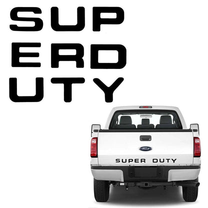 Black Thin Vinyl Super Duty Letter Inserts Sticker For 2008 2009 2010 2011 2012 2013 2014 2015 2016 Ford F250 F350 F450